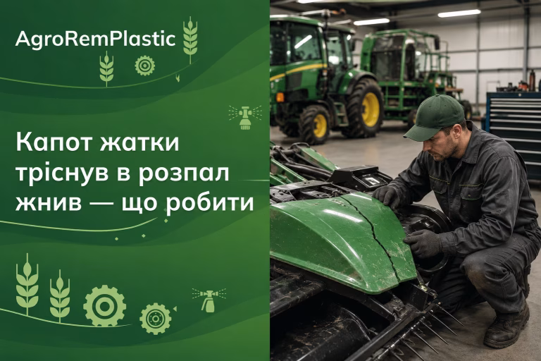 Капот жатки тріснув посеред жнив: що робити механізатору в полі