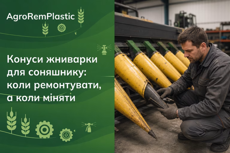 Конуси жниварки для соняшнику: коли ремонтувати, а коли міняти