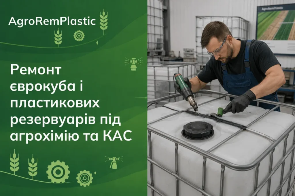 Ремонт єврокуба і пластикових резервуарів під агрохімію та КАС