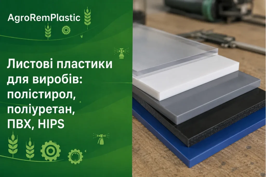 Листові пластики для виробів: полістирол, поліуретан, ПВХ, HIPS