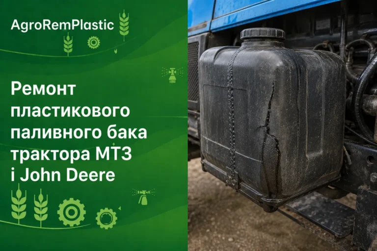 Ремонт пластикового паливного бака трактора МТЗ і John Deere