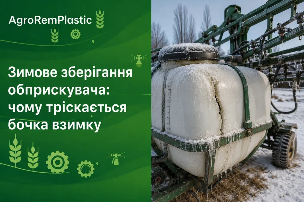 Зимове зберігання обприскувача: чому тріскається бочка взимку