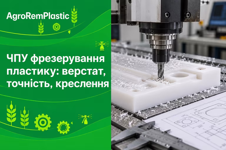 ЧПУ фрезерування пластику: верстат, режими, точність і креслення