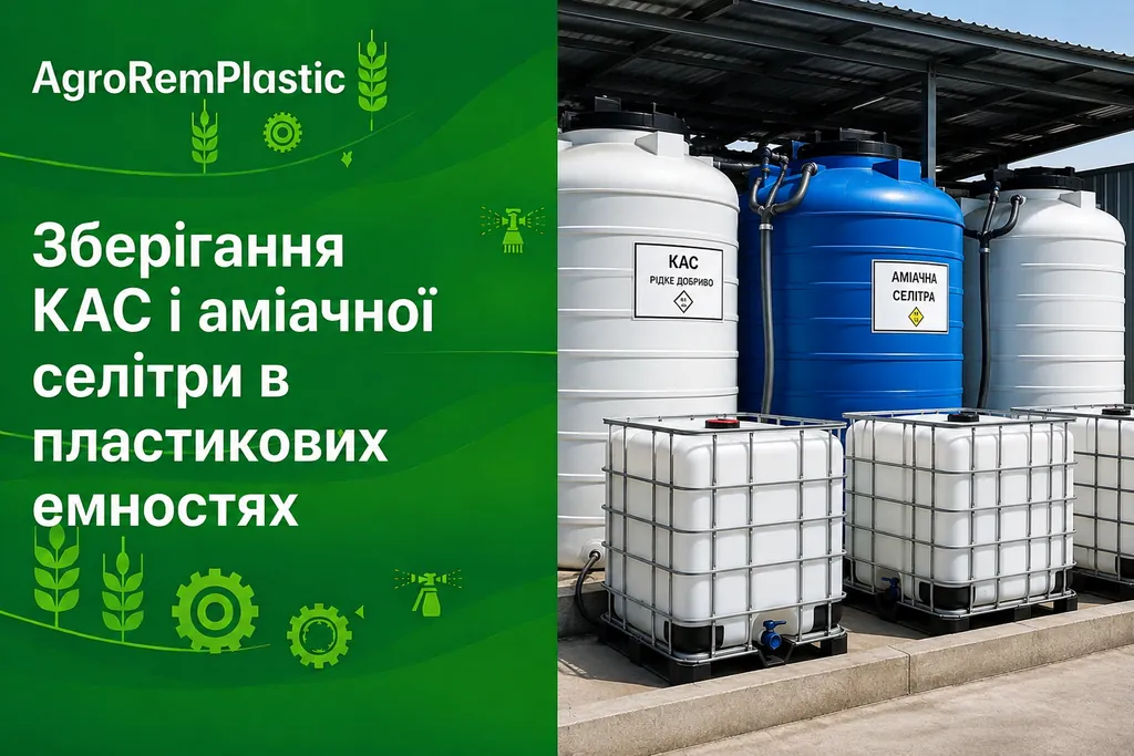 Зберігання КАС і аміачної селітри в пластикових ємностях і баках