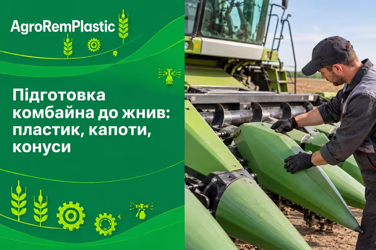 Підготовка комбайна до жнив: огляд пластику жатки, баків і капотів