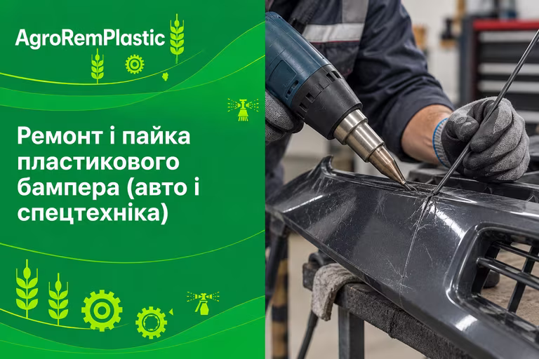 Ремонт і пайка пластикового бампера: авто, трактор і спецтехніка